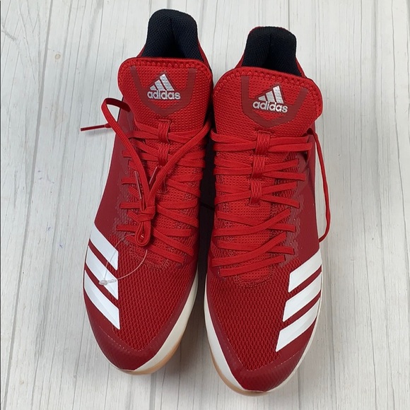 adidas Men's Icon 4 Gum Metal Baseball Cleats - Picture 6 of 9